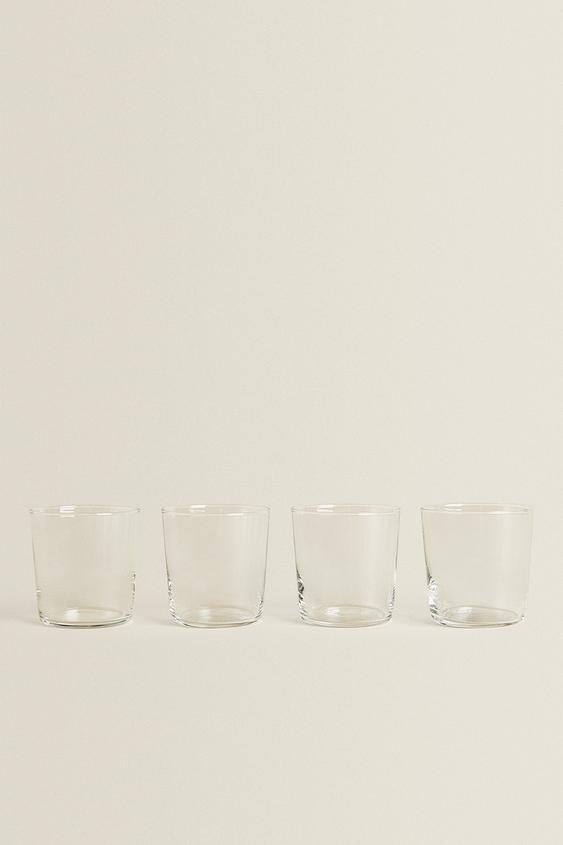 Zara Home, SET OF TALL GLASS TUMBLERS (SET OF 4)