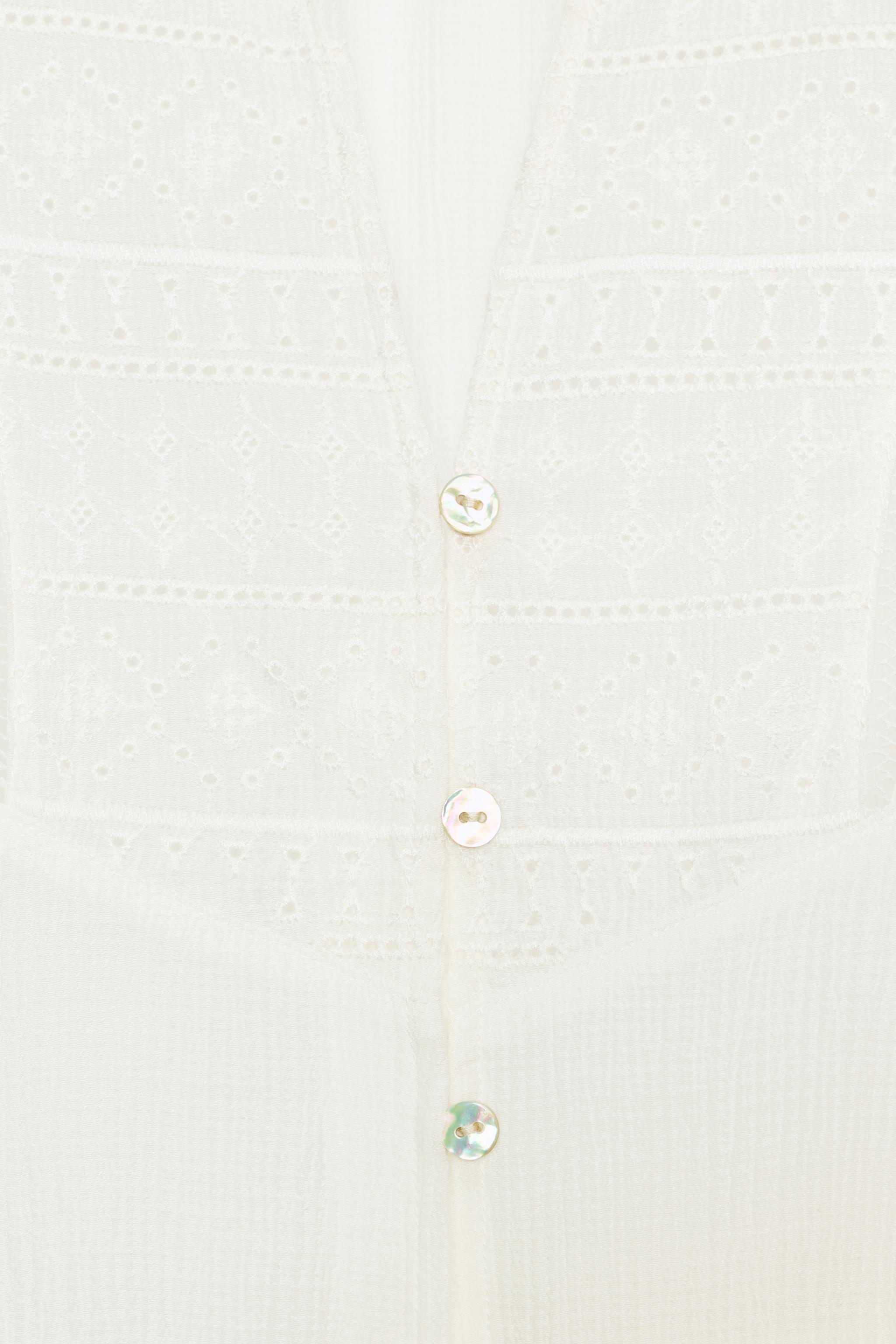 EMBROIDERED RUFFLE TOP