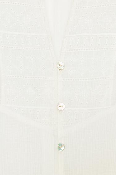 TOP VOLANTS BRODÉS - Blanc de Zara - Image 5
