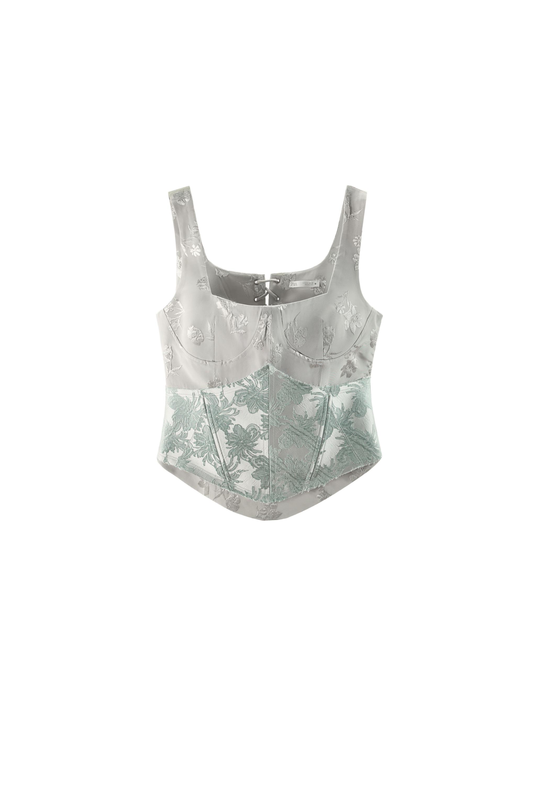 TOP CORSÉ COMBINADO JACQUARD
