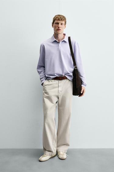 SWEATSHIRT POLO REGULAR FIT - Azul / Lavanda da Zara - Imagem 0