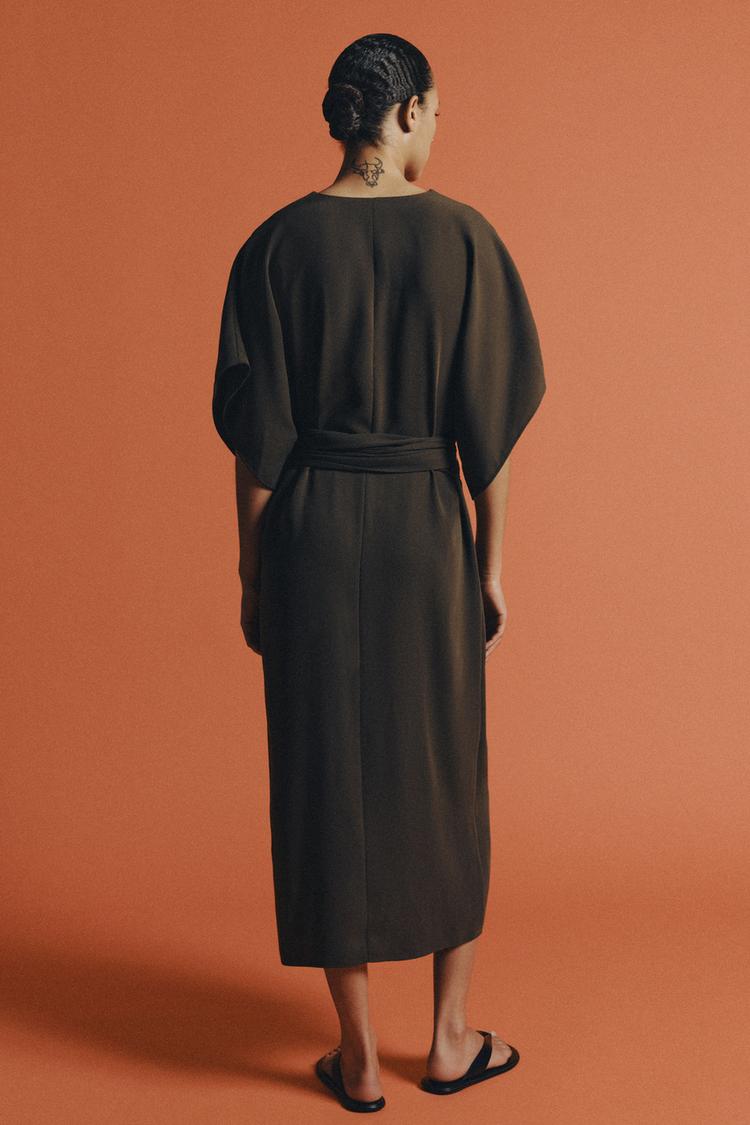 Vestido midi ZW COLLECTION con botones de alambre 3