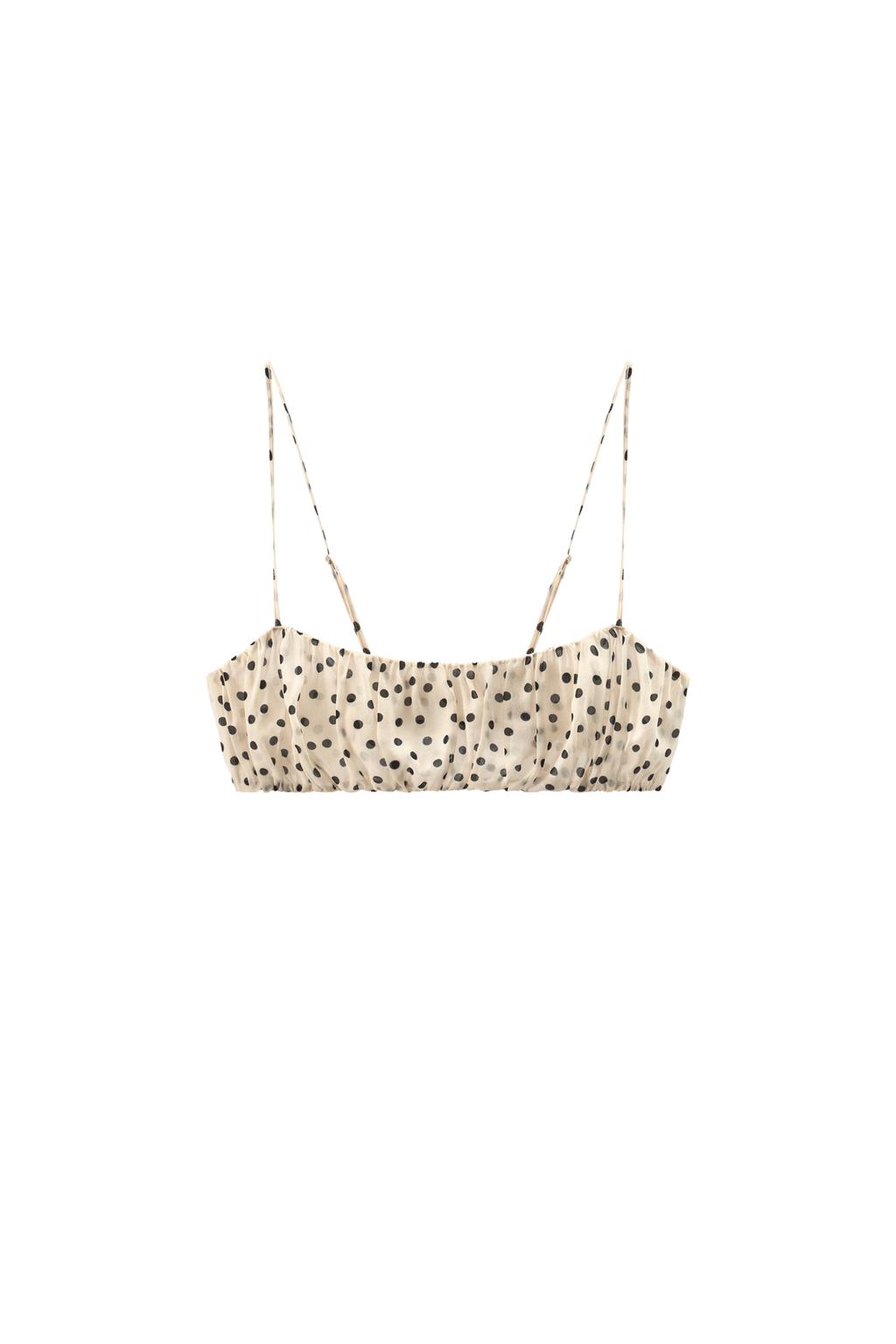 POLKA DOT PRINT CROP TOP - image 3
