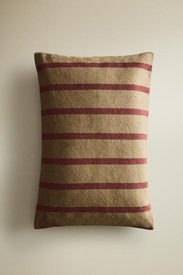 STRIPED CUSHION COVER - Mustard by Zara