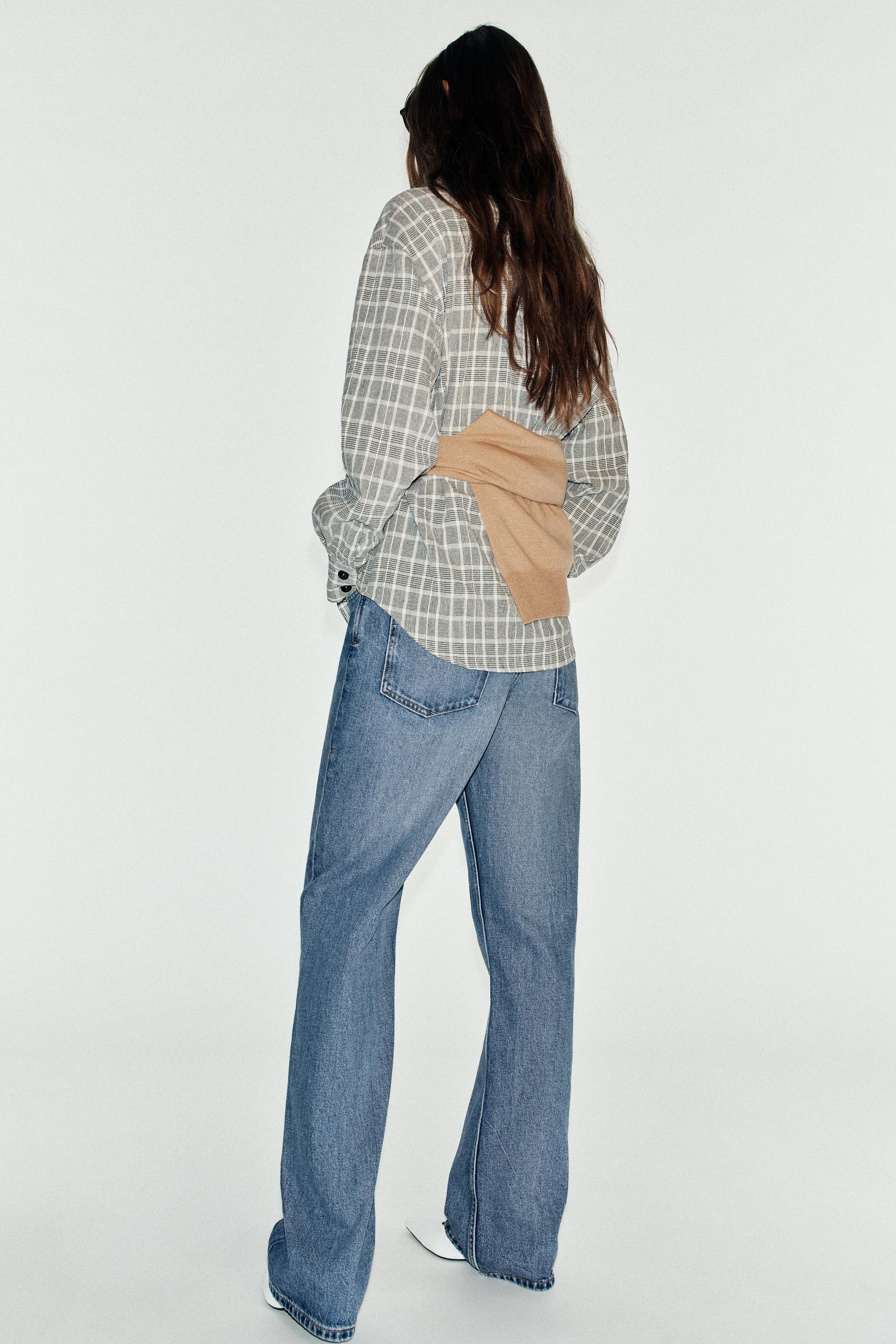 Женские рубашки Zara PLAID WRAP SHIRT — фото 4