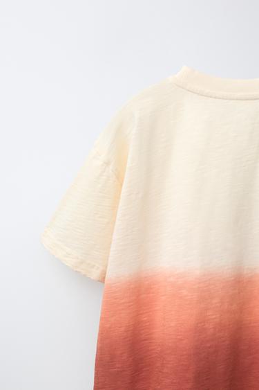 T-SHIRT IMPRIMÉ TEINT EN PROFONDEUR - Corail de Zara - Image 3