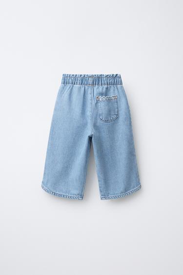 SCHIFFLI EMBROIDERY CULOTTES - Light blue by Zara - Image 1