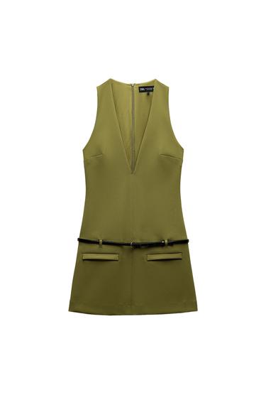 BELTED MINI DRESS