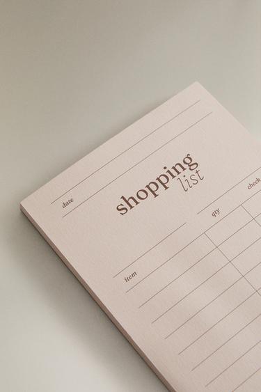 CARNET LISTE DE COURSES - Marron de Zara - Image 1