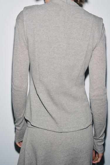 DOUBLE LONG SLEEVE TOP - camel by Zara - Image 2
