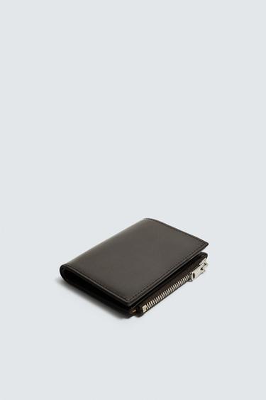 PORTEFEUILLE PORTE-MONNAIE EN CUIR - Marron de Zara - Image 1