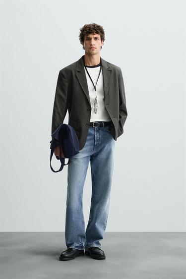 Zara TEXTURED BLAZER - Greenish - Image 0
