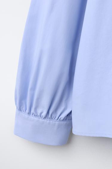 CHEMISE COL ONDULINE - Bleu clair de Zara - Image 3