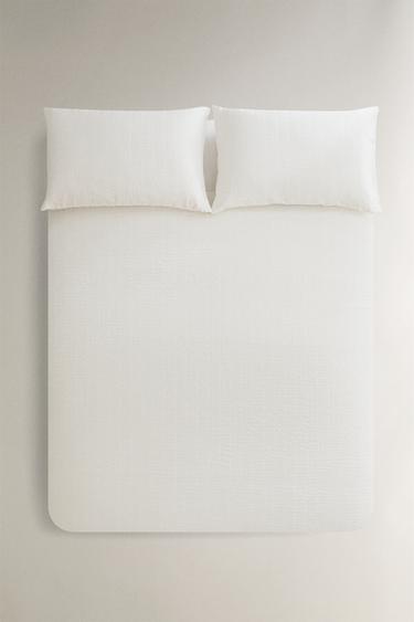 FUNDA DE DUVET ALGODÓN TEXTURA - Blanco de Zara