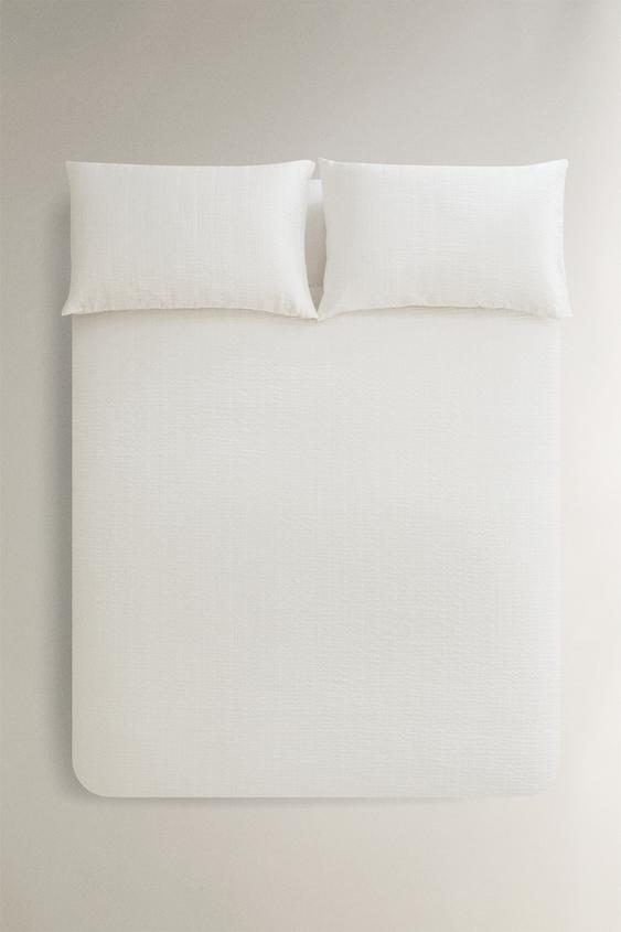 CAPA DE EDREDOM DE ALGODÃO TEXTURA - Branco da Zara - Imagem 0