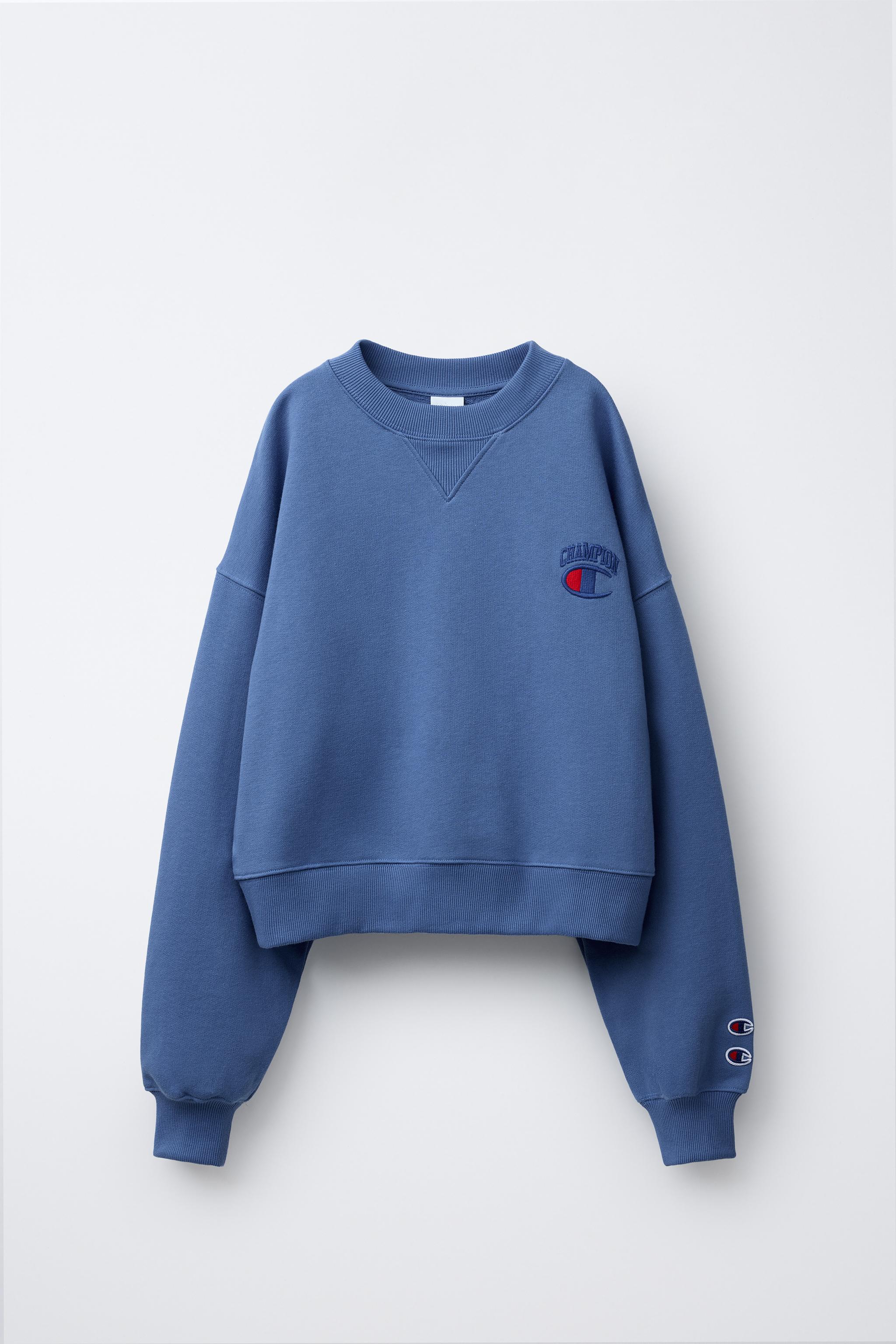 CHAMPION ® X ZARA EMBROIDERED SWEATSHIRT - Bluish | ZARA