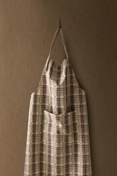 크리스마스 하트 앞치마 - Zara 레드