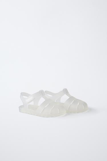 RUBBERISED CAGE SANDALS - Transparent by Zara - Image 1