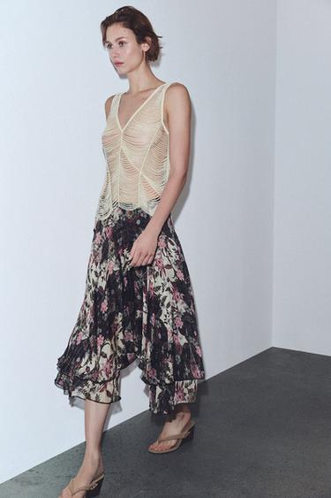 ZW COLLECTION FLORAL PRINT SKIRT - Multicoloured by Zara