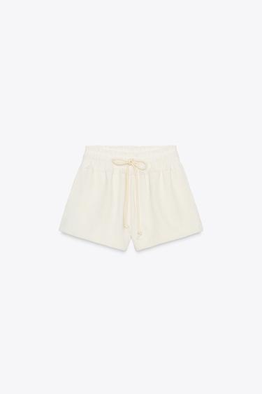 GECOMBINEERDE SHORT - Ecru van Zara