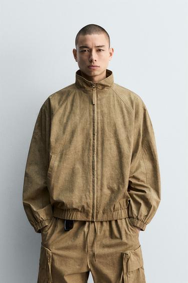 OVERDYED RELAXED FIT JACKET - Beige by Zara