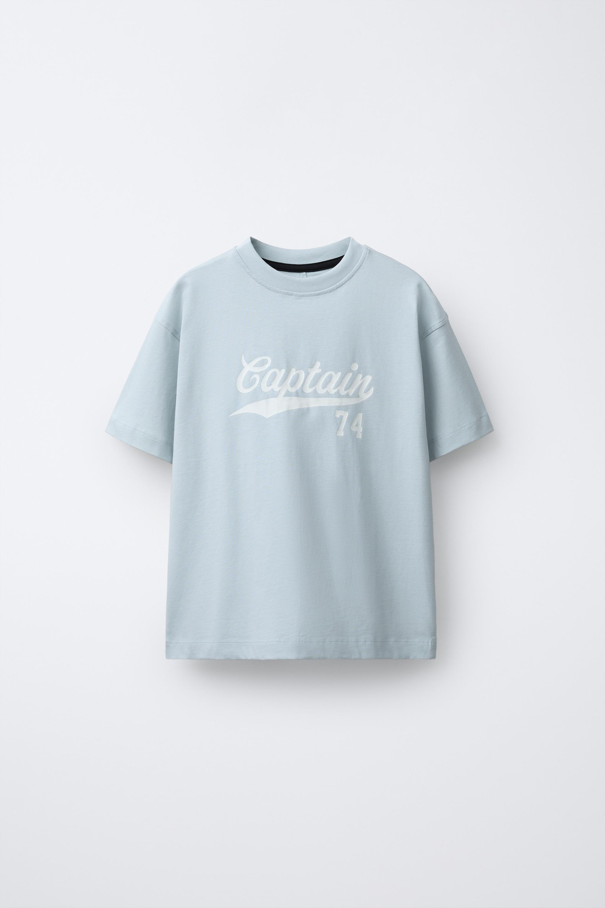 JOGGING TEXT AND LABEL T-SHIRT - Sea green | ZARA United States