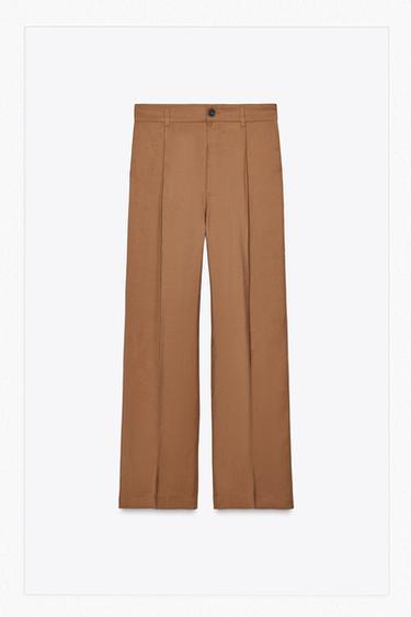 PLEATED TROUSERS - Caramel by Zara