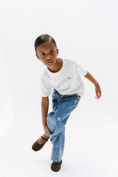 T-SHIRT IMPRIMÉ PLAGE - Blanc de Zara