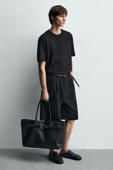 BOLSO SHOPPER CINTURÓN - Negro de Zara - Imagen 0