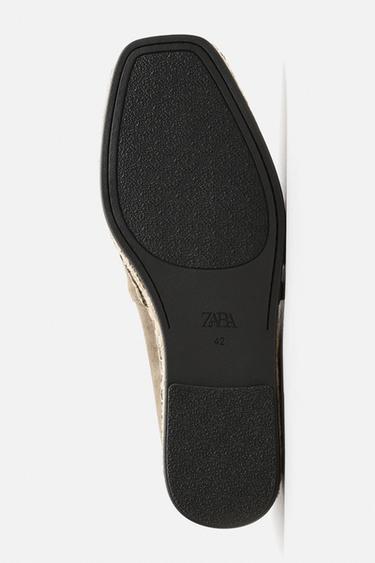 LEATHER ESPADRILLES - Taupe Grey by Zara - Image 4