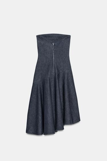 TRF ASYMMETRIC DENIM DRESS - Dark indigo by Zara - Image 6