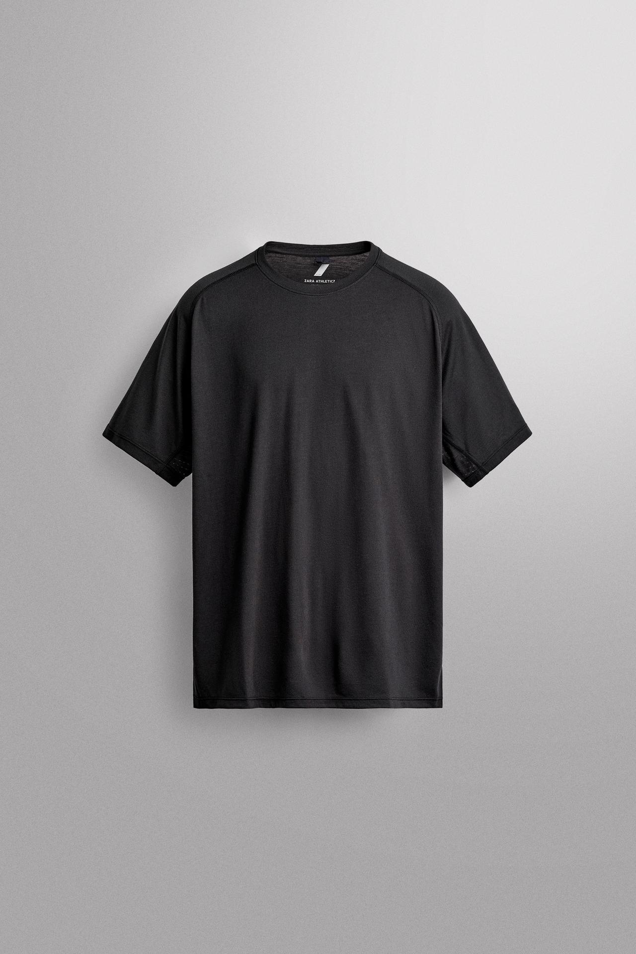 CONTRAST TECHNICAL T-SHIRT — Black