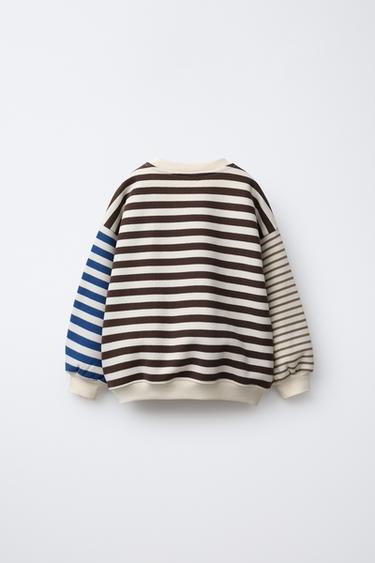 SWEAT À RAYURES ET PIÈCE BONHOMME - Multicolore de Zara - Image 1