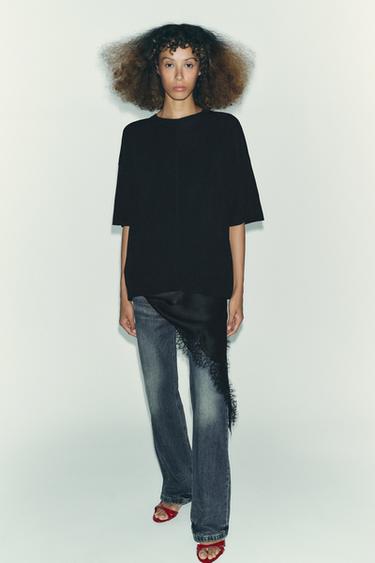 CUERPO OVERSIZE PUNTO LISO - Negro de Zara