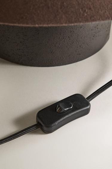 LAMPE DE TABLE MÉTAL ET COTON - Marron de Zara - Image 3