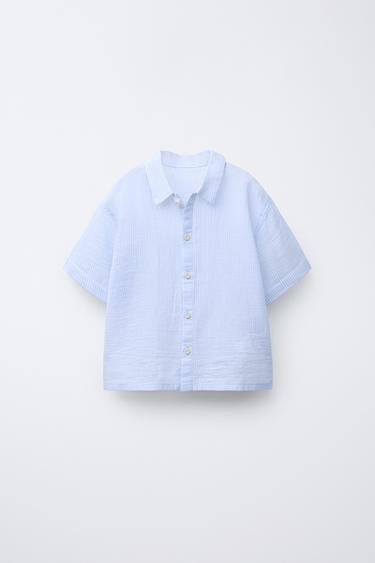 Zara STRIPED SHIRT - Blue