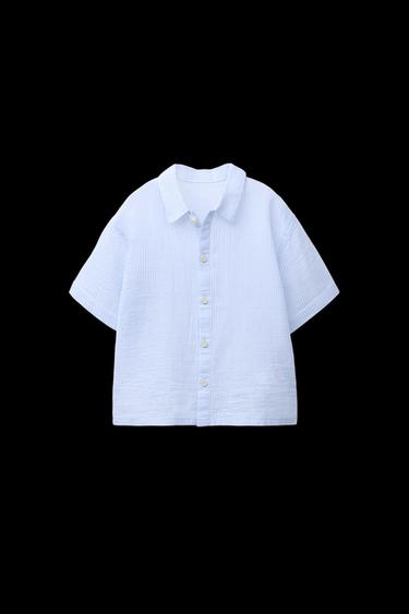 CAMISA RAYAS - Azul de Zara - Imagen 0