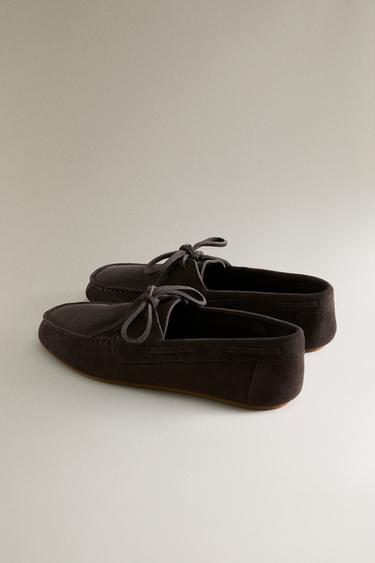 LEATHER LOAFERS - Brown by Zara - Image 3