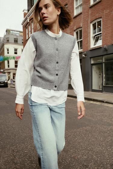 SOFT KNIT VEST - Grey marl by Zara - Image 5