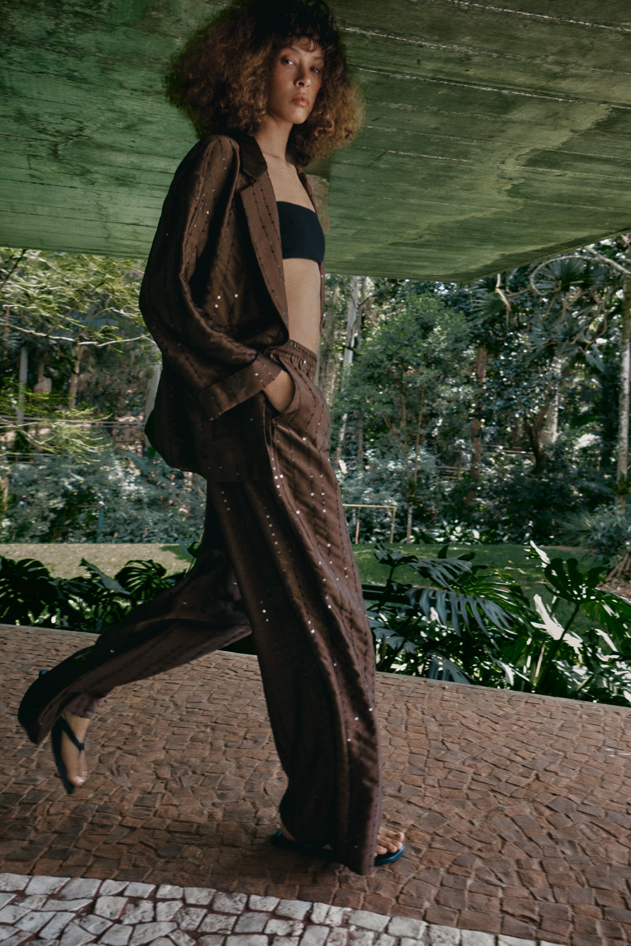 FLOWY SEQUIN PANTS