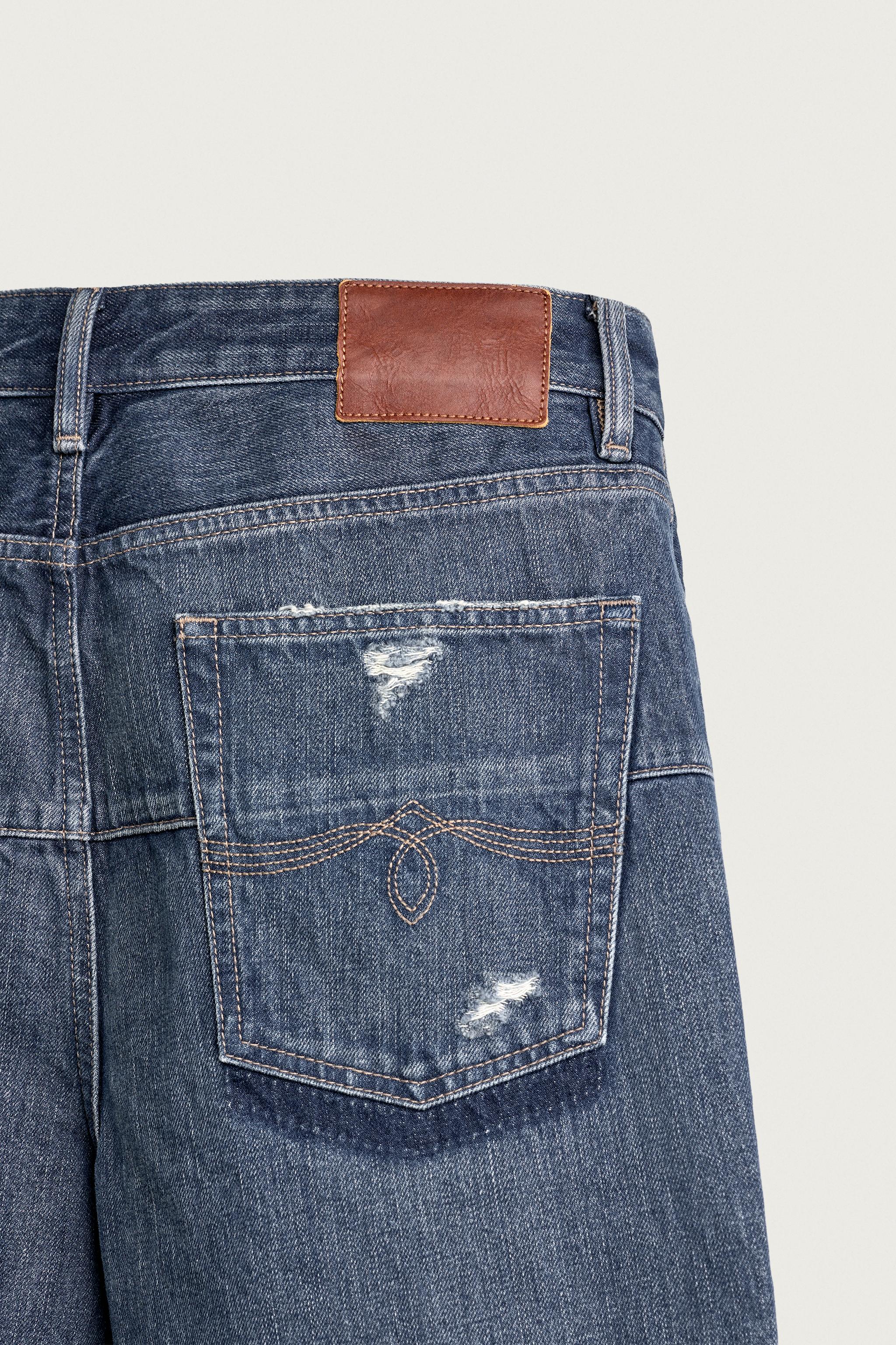 シームディテール フレアフィットデニムパンツ - ブルー | ZARA Japan