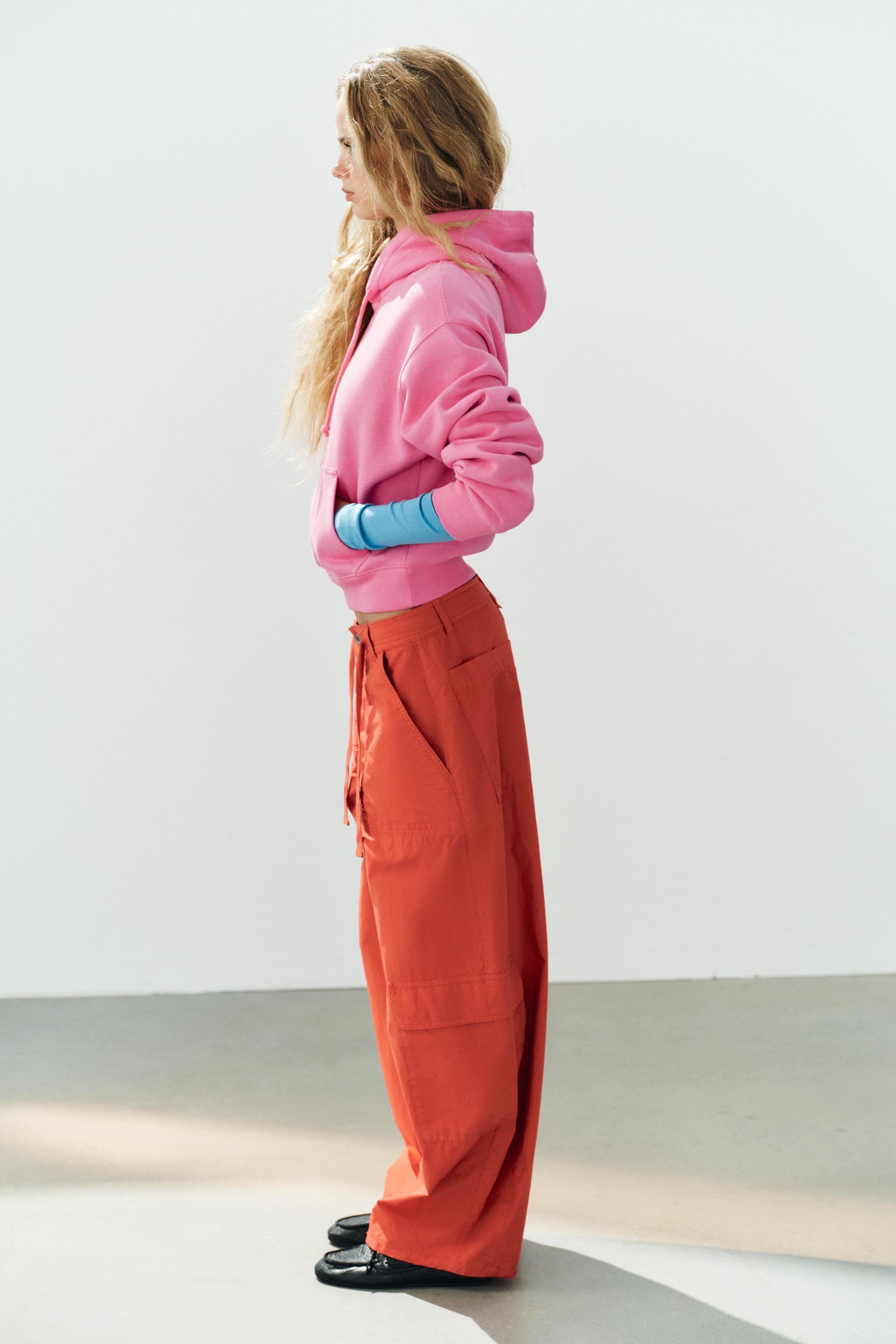 Zara KAPÜŞONLU KANGURU CEPLİ SWEATSHIRT görsel 3