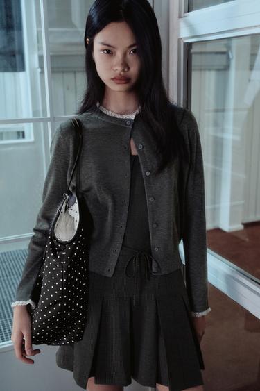 Zara 圓點織布托特包 - 多色