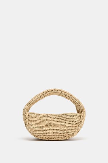 HANDTASCHE AUS RAFFIABAST - Hellbeige von Zara