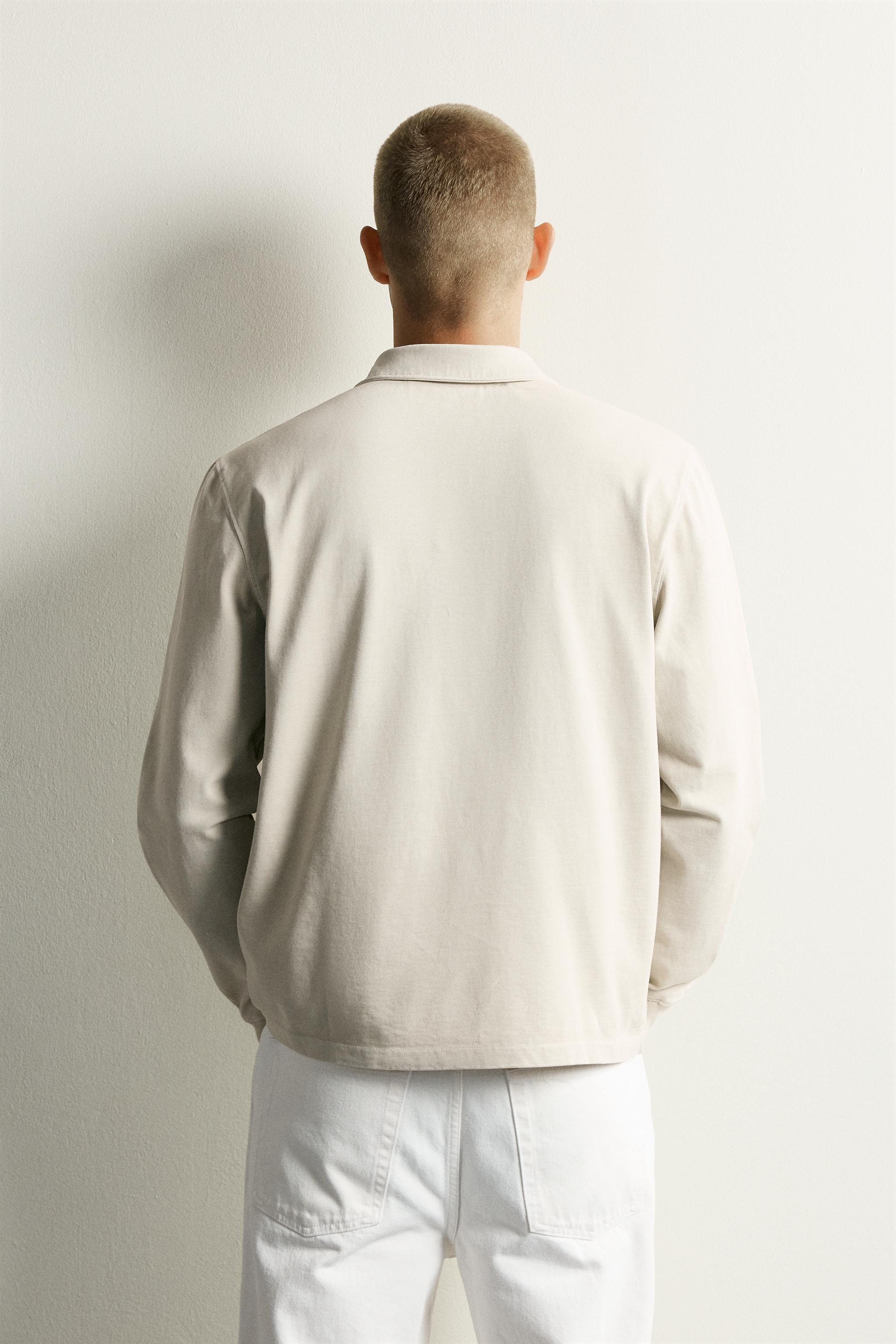 Zara HAFİF REGULAR FIT POLO SWEATSHIRT görsel 3