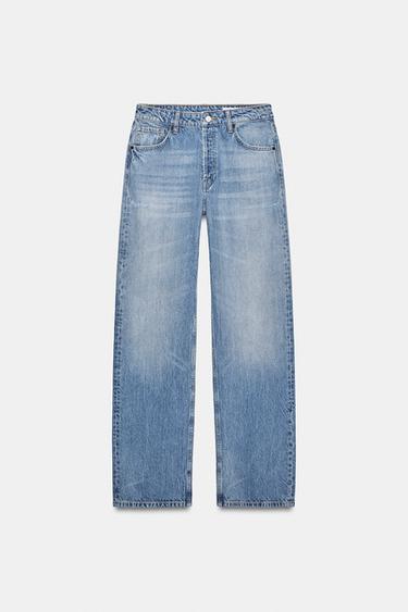 TRF LOW-RISE WIDE-LEG JEANS - Blue by Zara - Image 0