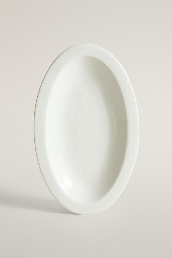DECORATIVE CREAM CERAMIC TRAY - Cream by Zara - Image 0