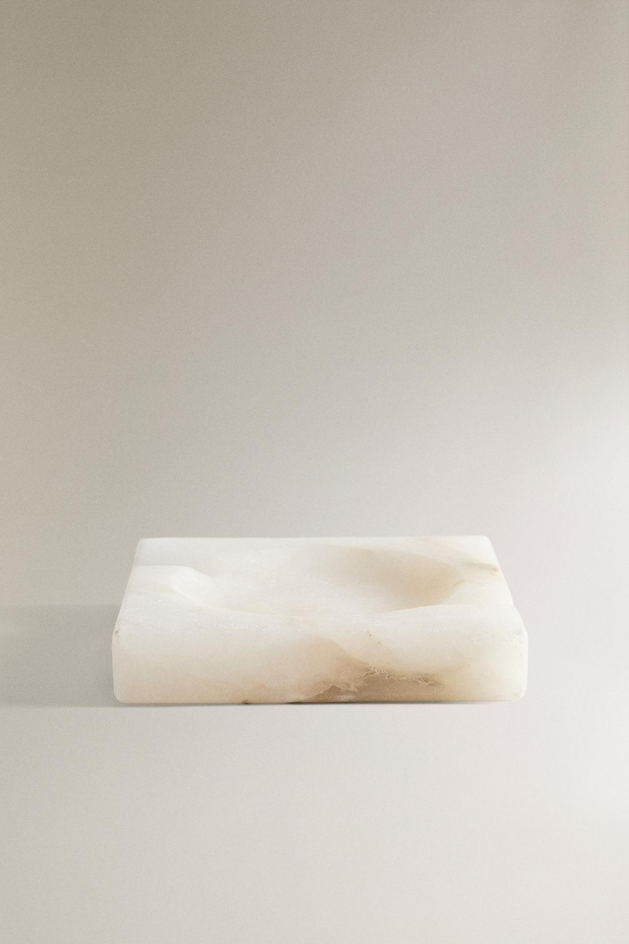 ALABASTER ASHTRAY — Oyster-white