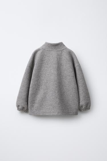 SWEAT ZIPPÉ SOFT - Beige chiné de Zara - Image 1