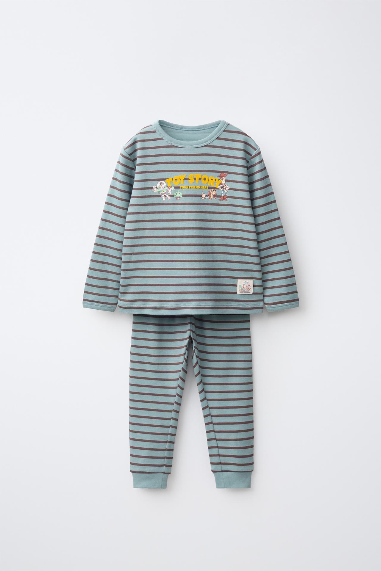 1½-6 YEARS/ TOY STORY © DISNEY PIXAR STRIPED PYJAMAS — Green stripe